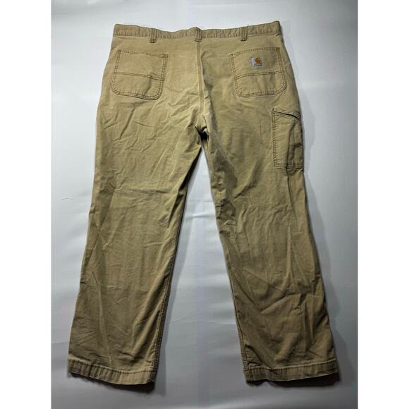 Carhartt Men's Relaxed Fit Straight Leg Khaki Denim Jeans - Size 44x29 - Picture 2 of 7